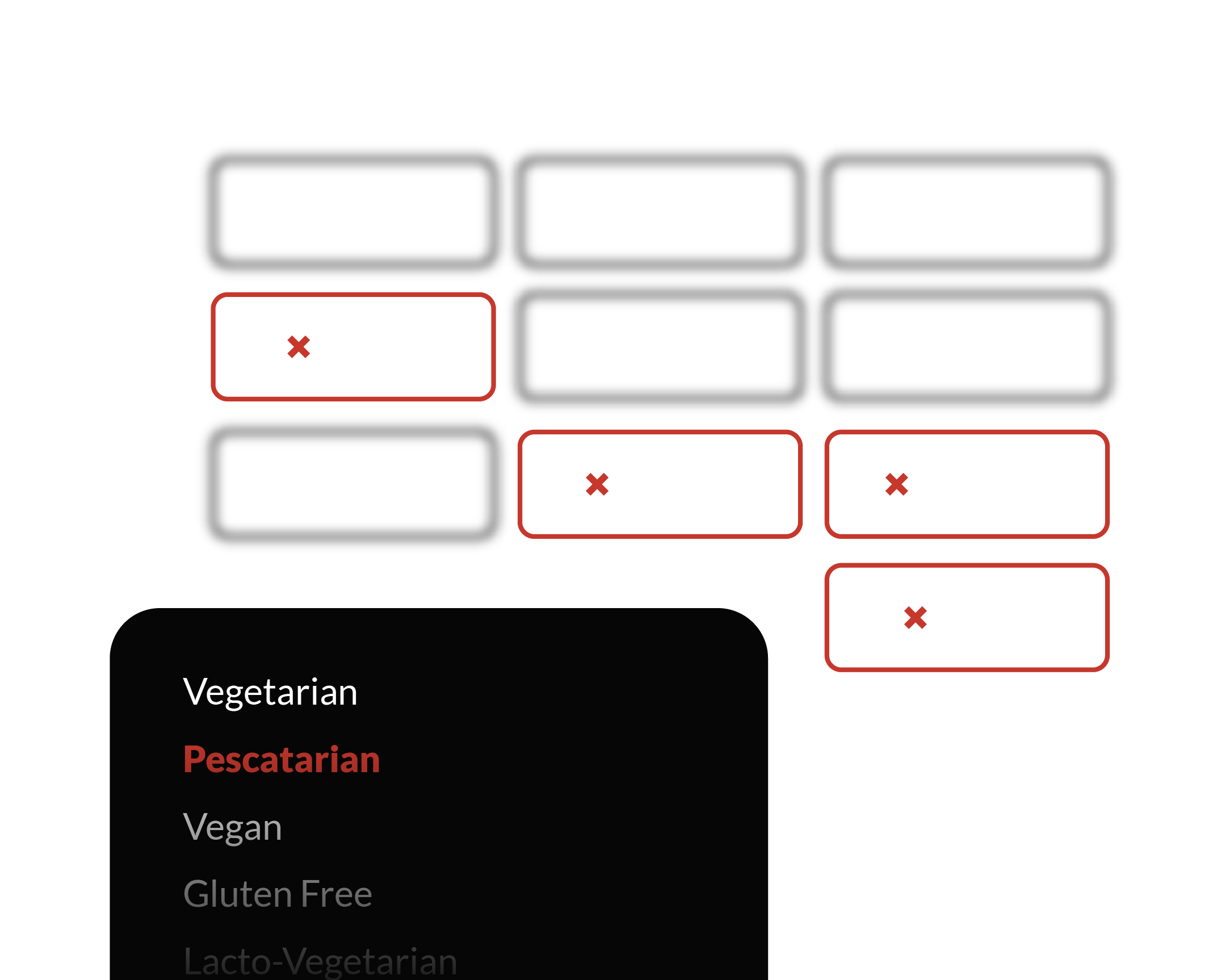 Remove allergy/diet specific foods